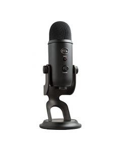 Logitech Blue Yeti Micrófono USB/PC, Mac, Juegos, grabaciones, streaming, podcast, Mic Condensador p/Estudio y computadora, Blue Vo!CE, 4 Patrones de captación, Plug and Play - Negro