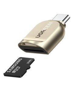 UGREEN USB C Lector de Tarjetas TF, Adaptador de Tarjetas de Memoria Micro SD USB Tipo C Card Reader TF para iPhone 15/Pro Max MacBook Pro MacBook Air iPad Pro 2022 2020 Galaxy S24 S23 S22 Huawei, Oro