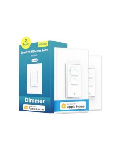 meross interruptor inteligente regulable de un solo polo compatible con Apple HomeKit, Alexa Google Home y SmartThings, interruptor WiFi de 2.4Ghz para LED regulable, se requiere cable neutro, 2 Pack