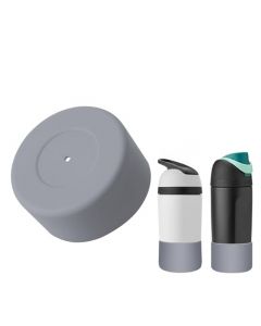 Bota de silicona compatible con botella de agua Owala para niños, 16 onzas, 14 onzas, bota para Owala, parte inferior antideslizante alta para accesorios Owala (color gris)