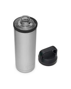 YETI Rambler - Botella de 533 ml, aislada al vacío, acero inoxidable con tapa Chug, acero inoxidable