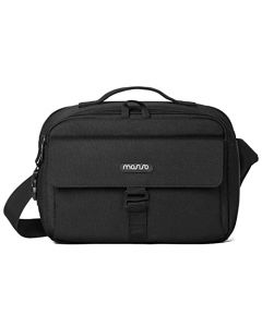 MOSISO Estuche para Cámara,DSLR/SLR/Fotografía sin Espejo Bolsa Mensajero Cámara Bandolera Acolchada para Cámara con Lluvia Cubierta Compatible con Canon/Nikon/Sony Cámara y Objetivos, Negro