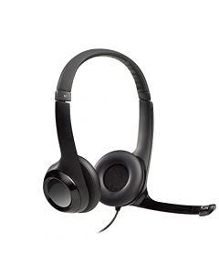 Logitech H390 Diadema con Cable, Sonido Estéreo y Micrófono USB con Supresión de Ruido, Controles Integrados en el Cable, PC/Mac/Laptop/Chromebook - Negro