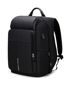 Mark Ryden Mochila contra Agua USB, 40l, 17´ Mochila para computadora, Laptop con Puerto de USB para Carga, Tira reflejante de Seguridad, Malla ergonómica Transpirable y ventilada Color Negro