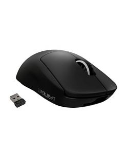 Logitech G PRO X SUPERLIGHT Mouse Inalámbrico de Gaming, Ligero, Sensor HERO 25K, 25.600 DPI, 5 Botones Programables, Memoria Integrada, para esport, Compatible con PC/Mac - Negro