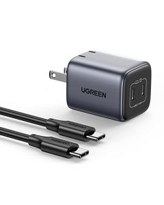 UGREEN Nexode 45W Cargador Tipo C GaN con Cable USB C 100W 1M, Gargador USB C 2 Puertos, Carga Rápida Cargador Portátil Compatible con Galaxy S24 S23 S22 Ultra, iPhone 15 14 Pro, MacBook Air, iPad Pro