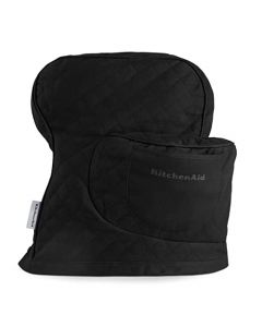 KITCHENAID - Funda mezcladora ajustable con cabezal inclinable y bolsillo de almacenamiento, 100% algodón, color negro ónix, 14.5 x 18 x 10 pulgadas