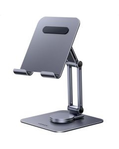 UGREEN Soporte Tableta para Escritorio Giratorio 360°, Soporte iPad Portátil de Aluminio Ajustable, Base Tablet Stand Compatible con iPad Pro 12.9/Air/Mini 6/5/4/3/2 Gris