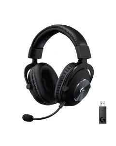 Logitech G PRO X Audífonos Inalámbricos LIGHTSPEED para Gaming, Micrófono Blue VO!CE, Controladores PRO-G de 50 mm, DTS: Sonido Envolvente X 2.0, Espuma Viscoelástica, Batería de 20 Horas - Negro