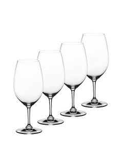 Nachtmann Juego de 4 copas de vino de Burdeos, transparente