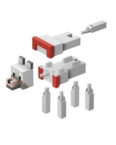 Minecraft Vanilla, Lobo, Mini Figura para niños de 6 años en adelante