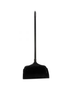 Rubbermaid Commercial 253100BK Lobby Pro Upright Dustpan, w/Wheels, 12 1/2", Polypropylene w/Vinyl Coat, Black