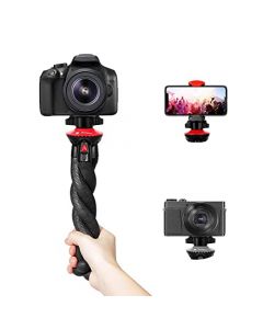 Fotopro Tripie Flexible, Trípie para Celular, Trípode Camara, Tripode Movil con Adaptador Universal, Selfie Stick Trípode, Phone Tripié para iPhone, Xiaomi, Samsung, Huawei