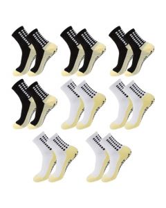 Calcetines de Fútbol 8 Pares Calcetas Antiderrapantes Futbol con Negro Tubo mMedio Calcetines Deportivos para Hombre Adecuado para Béisbol,Correr, Baloncesto,Baloncesto