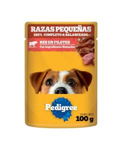 PEDIGREE Alimento Húmedo Raza Pequeña Res Filetes 24 Sobres