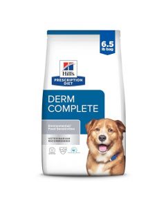 Hill's Prescription Diet Derm Complete Skin & Food Sensitivities Dry Dog Food, Veterinary Diet, 6.5 lb. Bag