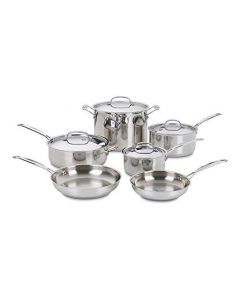 Cuisinart 77-10 Chef's Classic Stainless 10-Piece Cookware Set