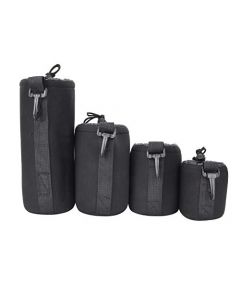 Pomya Bolsa de Almacenamiento de Lente de cámara, 4PCS S M L XL Funda Protectora Impermeable Flexible Funda de Lente de absorción de Choque elástica Bolsa de Viaje