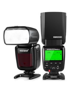 NEEWER NW655-C TTL Flash Speedlite Compatible con Canon DSLR Cámaras, GN60 2.4G HSS 1/8000s Speedlight, 230 a Plena Potencia, Recicla en 0.1-2.6s, Alimentación por Pilas AA (No Incluidas)