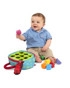 Melissa & Doug Juguete Clasificador de Formas Portátil, Juguete de Desarrollo, Juguete Para Bebés y Niños Pequeños