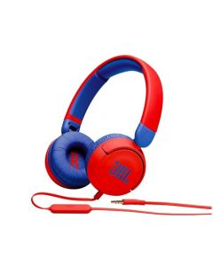 JBL JR310 Audífonos para Niños con Mic/Control, Drivers de 32mm, Conector 3.5mm, Cable Antienredos - Rojo