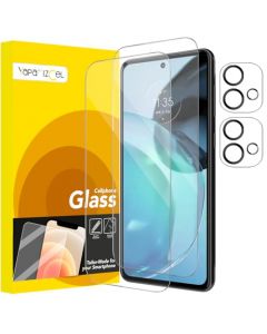 YAPANIZCEL Mica Protector de Pantalla para Motorola Moto G72, 2 Unidades + 2 Micas Vidrio templado Cámara trasera Compatible con Moto G72.