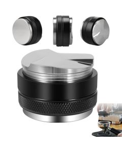 53mm Tamper de Café, Distribuidor de Café, 2 en 1 Nivelador de Café, Nivelador de Café de Doble Cabeza, Profundidad Ajustable en Ambos Lados, Manipuladores Profesionales de Mano Espresso