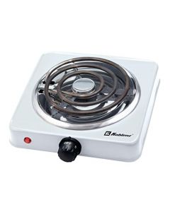 Parrilla eléctrica Koblenz de 1 Quemador de Espiral para Mejor Distribución de Calor, Termostado de Seguridad, 5 Niveles de Calentamiento, Indicador Luminoso, Calentamiento Rápido (PEKM-1000 EG)