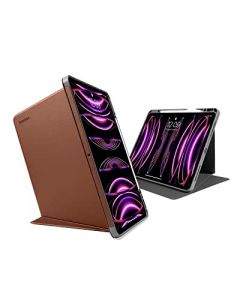 Tomtoc - Funda vertical para iPad Pro de 12.9 pulgadas para iPad Pro de 6ª/5ª generación (M2 y M1), funda protectora con soporte para lápiz iPad, soporte magnético para 3 modos de uso, soporte para