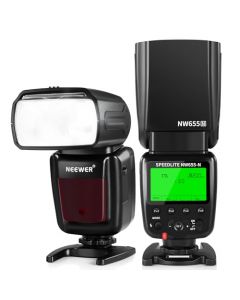 NEEWER NW655-N TTL Flash Speedlite Compatible con Nikon DSLR Cámaras, GN60 2.4G HSS 1/8000s Speedlight, 230 Flashes a Plena Potencia, Recicla en 0.1-2.6s, Alimentación por Pilas AA (No Incluidas)