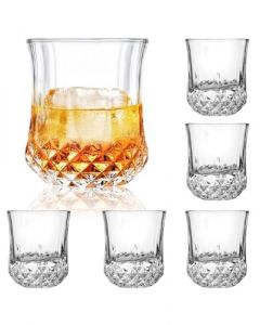 CHIC-FANTASY. Set de 6 vasos Old Fashioned Para Whisky cristal extra brillante de la mejor calidad 12 oz 290 ml. Pulido perfecto whisky, vodka, brandy, bourbon, y licor de bebidas,