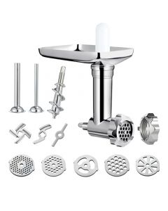 Metal Food Grinder Attachment for KitchenAid Stand Mixers Includes Sausage Stuffer Tubes,Durable Meat Grinder Food Processor Attachment for kitchenAid,With a wealth of accessories