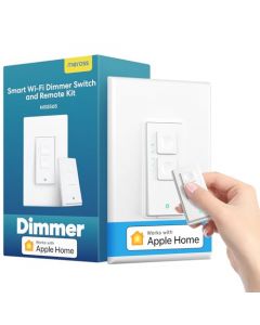 Meross Smart WiFi Dimmer Switch and Remote Kit, Single Pole, Neutral Wire Required, Work with Apple HomeKit, Alexa, Google Home and SmartThings, 2.4GHz WiFi, Remote and Voice Control, No Hub Required