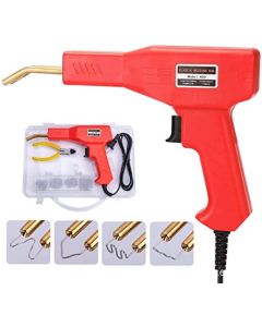 Plástico Soldadura Máquina 50w, Soldadores De Plásticos 110V,Kit Reparación Plástico Coche con 200 Clavos Soldadura y Alicates para Reparación de Salpicadero/Parachoques/Piezas Coche, Rojo