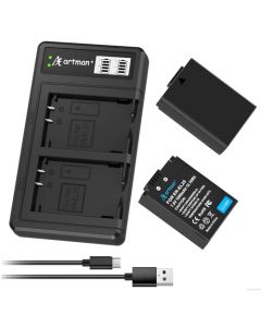 Artman EN-EL25 Batería de Cargador 1600mAh (Paquete de 2) y Smart LCD Cargador Dual USB para Nikon Serie Z, Z30, Z50, ZFC, 4241, EN-EL25, 4241 y Nikon Cámara Digital MH-32