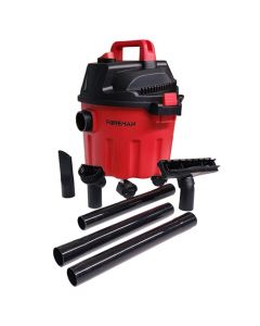 Foreman Aspiradora De Mano Industrial Capacidad 10L Sólidos y Líquidos Aspiradora Portátil para Auto | 1000W | Seco y Húmedo y Accesorios | Rojo