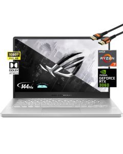 Asus 2022 ASUS ROG Zephyrus 14'' Flagship Gaming Laptop, AMD Ryzen 7 5800HS (8 núcleos), GeForce RTX 3060 6GB GDDR6, 144Hz 100% sRGB Pantone, teclado retroiluminado, blanco (40GB RAM | 1TB PCIe SSD)