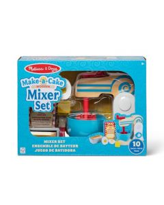 Melissa & Doug Set de Batidora de Madera para Preparar un Pastel (11 piezas) - Comida y Accesorios de Cocina de Juguete