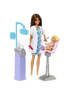 Barbie Profesiones Set de Juego Dentista para niñas de 3 años en adelante