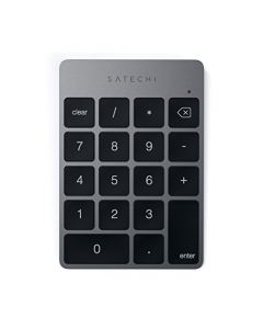 SATECHI Keypad de Aluminio Inalámbrico Bluetooth 18 Teclas Extensión de Teclado - para MacBook Pro, MacBook Air, Mac Mini, iMac, iMac Pro, iPad, iPhone y más (Gris Espacial)