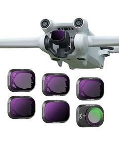 NEEWER Juego de filtros ND Compatible con dji Mini 3 Pro, Filtro de Densidad Neutra con Marco de plástico Ligero y Vidrio óptico HD de Revestimiento múltiple, 6 Paquetes: CPL ND8 ND16 ND32 ND64 ND128