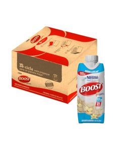 Boost Suplemento Alimenticio Menos Azúcar Vainilla, 12 piezas de 330ml