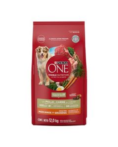 PURINA ONE One Dry Perro - One Adulto Mediano y Grande Carne 12kg