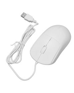 Mouse con Cable, Puerto USB, Material ABS fácil de Usar, diseño ergonómico, 1200 dpi con Cable óptico para el hogar para PC de computadora (Blanco)