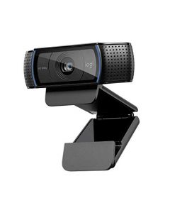 Logitech C920 HD Pro Webcam FULL HD 1080p/30 fps, Sonido Estéreo, Corrección de Iluminación HD, Color Negro