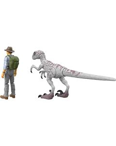 Jurassic World Jurassic Park III Hammond Collection Dr. Alan otorgar & Velociraptor Pack, Accesorios Raptor Egg (Exclusivo de Amazon)