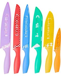 Cuisinart C55-12PR1 12-Piece Printed Color Knife Set with Blade Guards, Multicolored