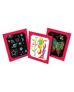 Melissa & Doug Scratch Art Deluxe Set de Artes y Manualidades, Esconde Colores y Diseños, Fácil de Usar (16 Proyectos)