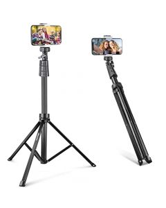 UBeesize Soporte de trípode para teléfono de 67'' y trípode Selfie Stick, trípode Profesional Todo en uno, trípode para teléfono móvil con Control Remoto inalámbrico y Soporte para teléfono