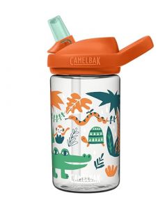 CamelBak 2472105041 eddy+ 14 oz Kids Botella de Agua con Tritan Renew – Tapa con Sorbito, a Prueba de Derrames cuando está Cerrada, 14oz, Jungle Animals